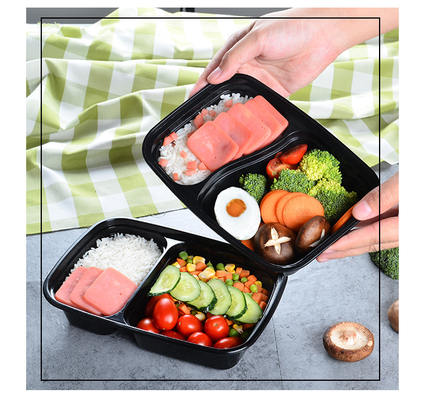 Microwavable примите вне Pp устранимые пластиковые пищевые контейнеры с крышкой