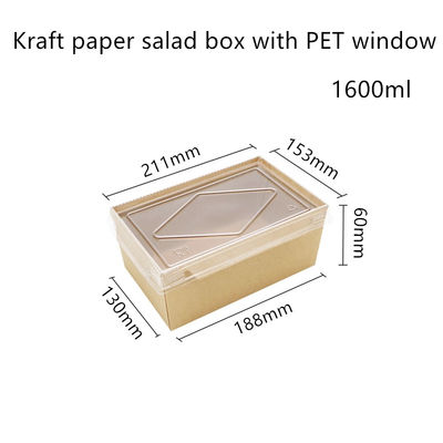 Пищевые контейнеры Kraft крышки ЛЮБИМЦА бумажные устранимые 2100 1600 1400ml