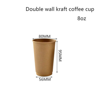 Покрытые PE кофейные чашки BPA 300gsm Kraft бумажные свободные