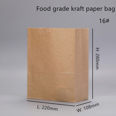 Устранимые сумки пекарни Брауна Kraft с квадратным дном