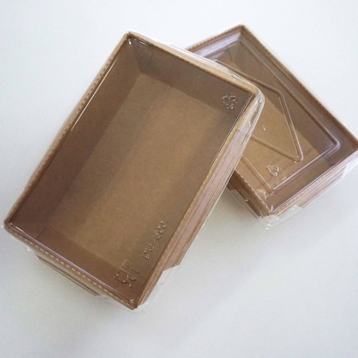 Устранимая Biodegradable коробка для завтрака прямоугольное 500ml Kraft пищевого контейнера - 2100ml