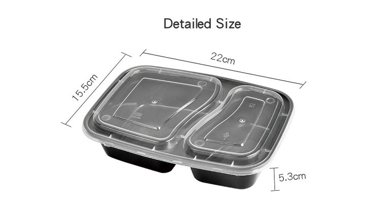 Microwavable примите вне Pp устранимые пластиковые пищевые контейнеры с крышкой
