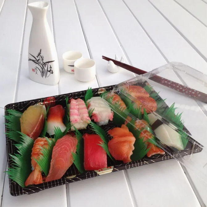 Leaf-Shaped Sushi Grass ，decorative grass use sushi，seafood，fish，green grass，grass decorative