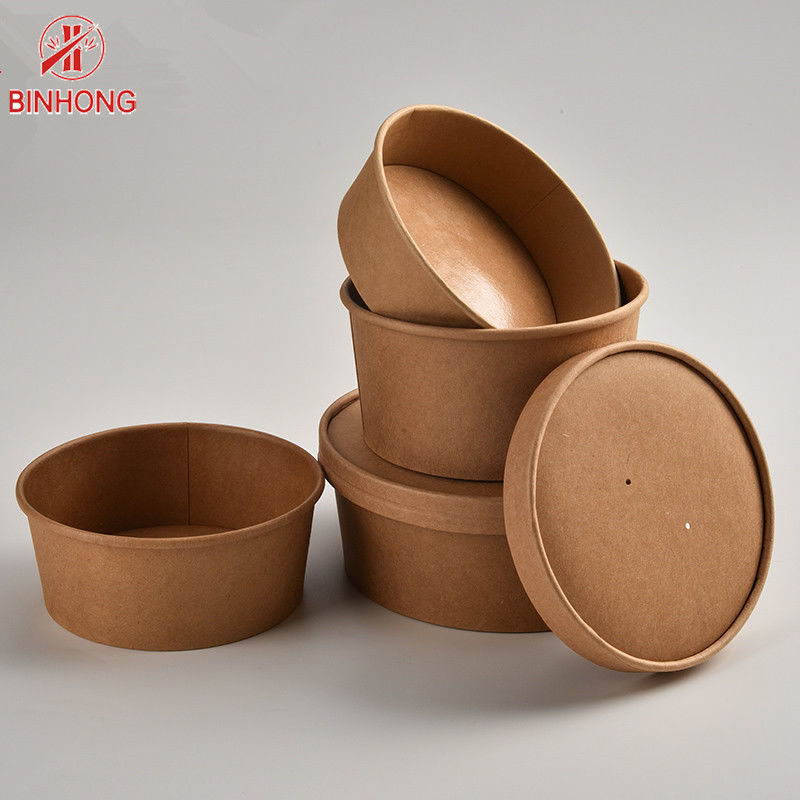 Biodegradable логотип печатая устранимые бумажные контейнеры 12oz