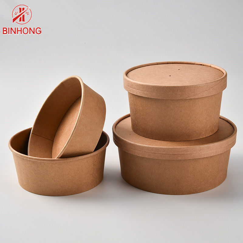 Biodegradable логотип печатая устранимые бумажные контейнеры 12oz