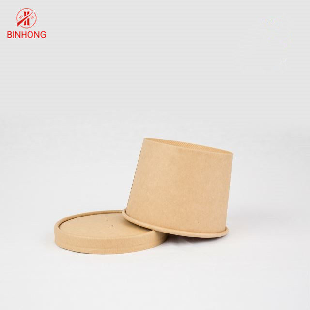 Контейнеры 16oz Eco дружелюбные устранимые бумажные с крышкой