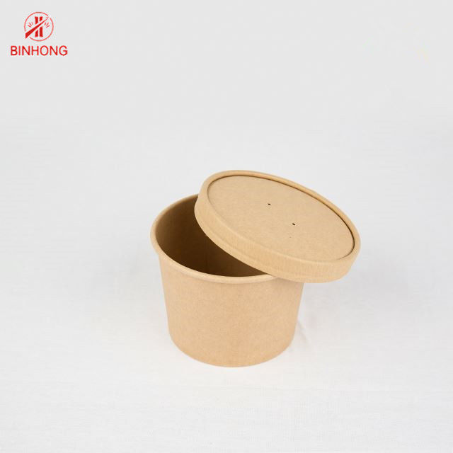 Контейнеры 16oz Eco дружелюбные устранимые бумажные с крышкой