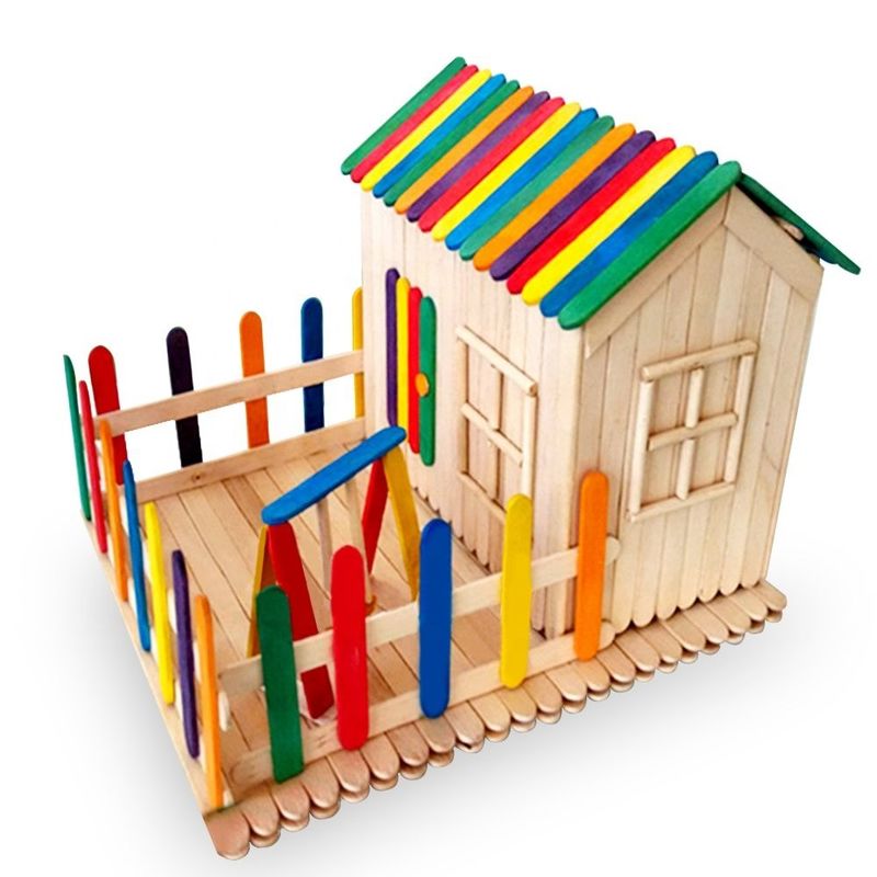 Тополь 4.5Inch покрасил ручки Popsicle для ремесел DIY