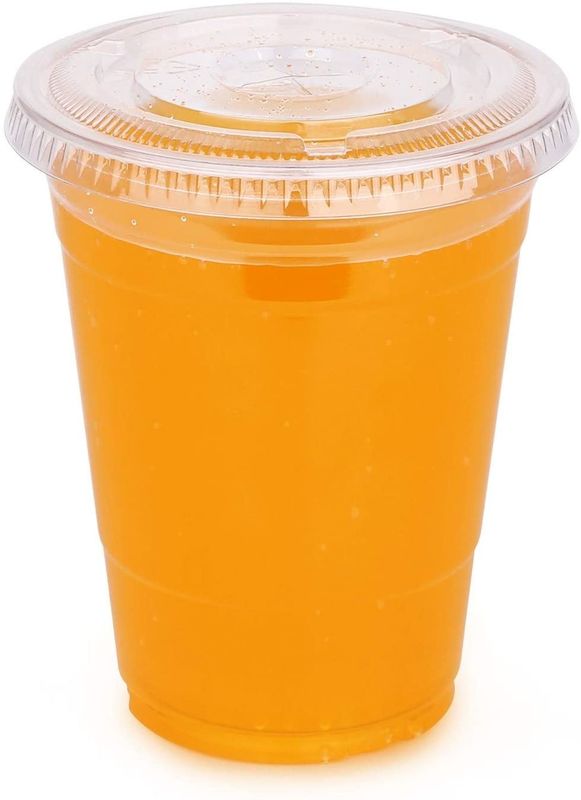 Ясная устранимая пластиковая чашка 16Oz с крышкой слота