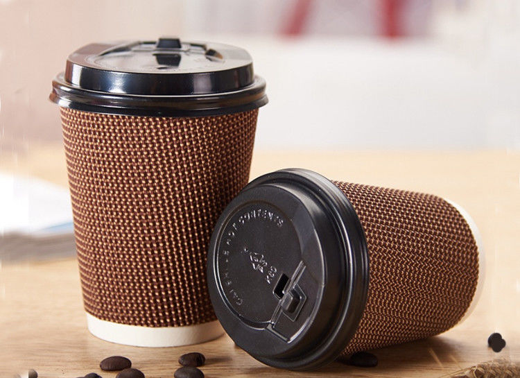 рот 90mm 3 кофейной чашки 16oz слоев рифленых устранимых