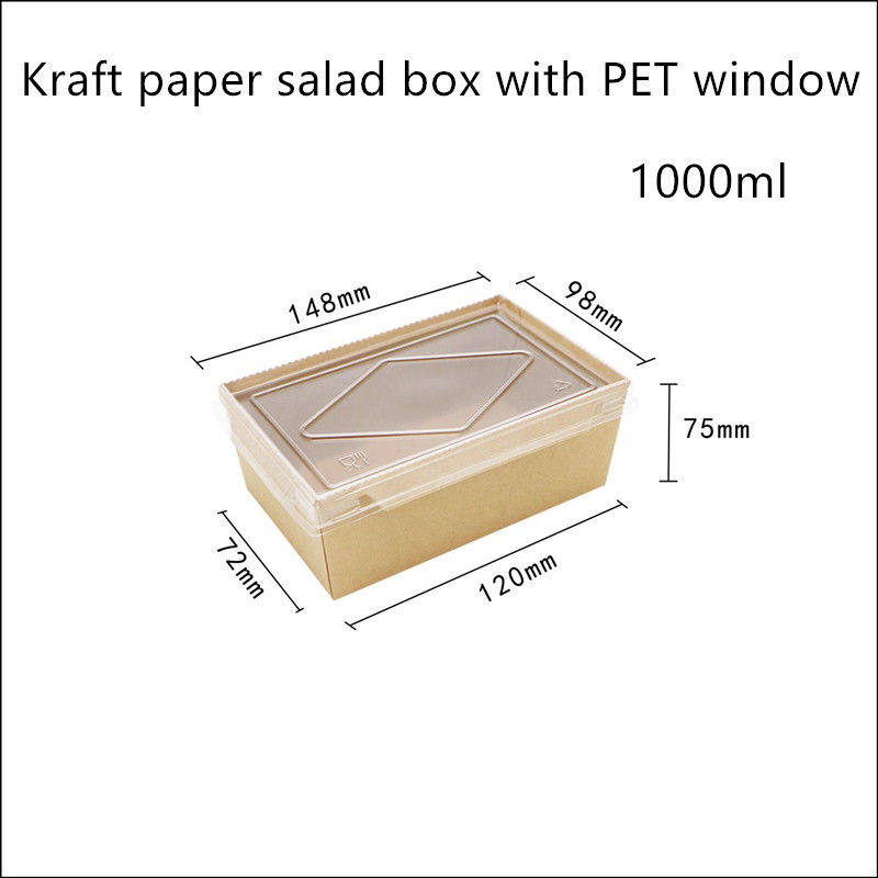 Пищевые контейнеры Kraft крышки ЛЮБИМЦА бумажные устранимые 2100 1600 1400ml