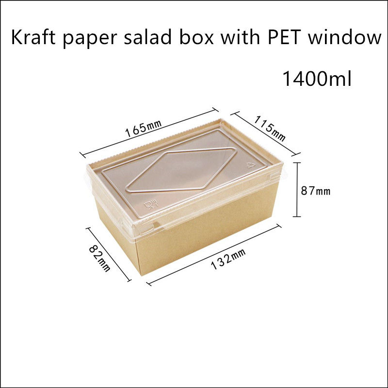 Пищевые контейнеры Kraft крышки ЛЮБИМЦА бумажные устранимые 2100 1600 1400ml
