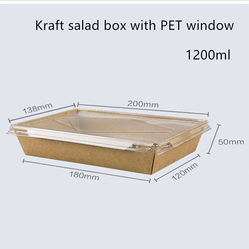 Пищевые контейнеры Kraft крышки ЛЮБИМЦА бумажные устранимые 2100 1600 1400ml