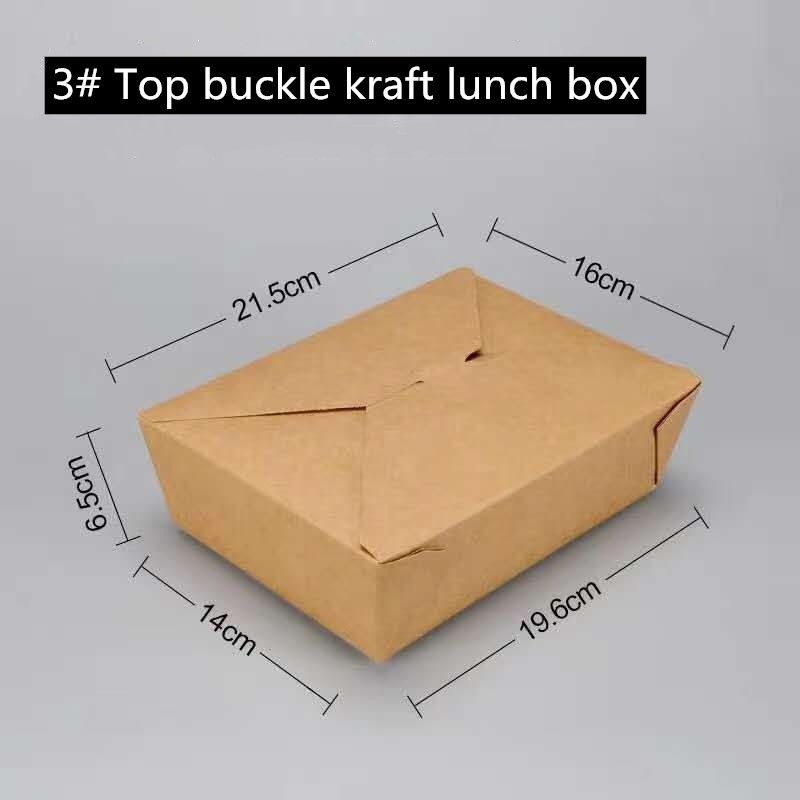Microwavable бумага Брауна Kraft принимает прочь кладет 800 1400 1480 2000ml в коробку