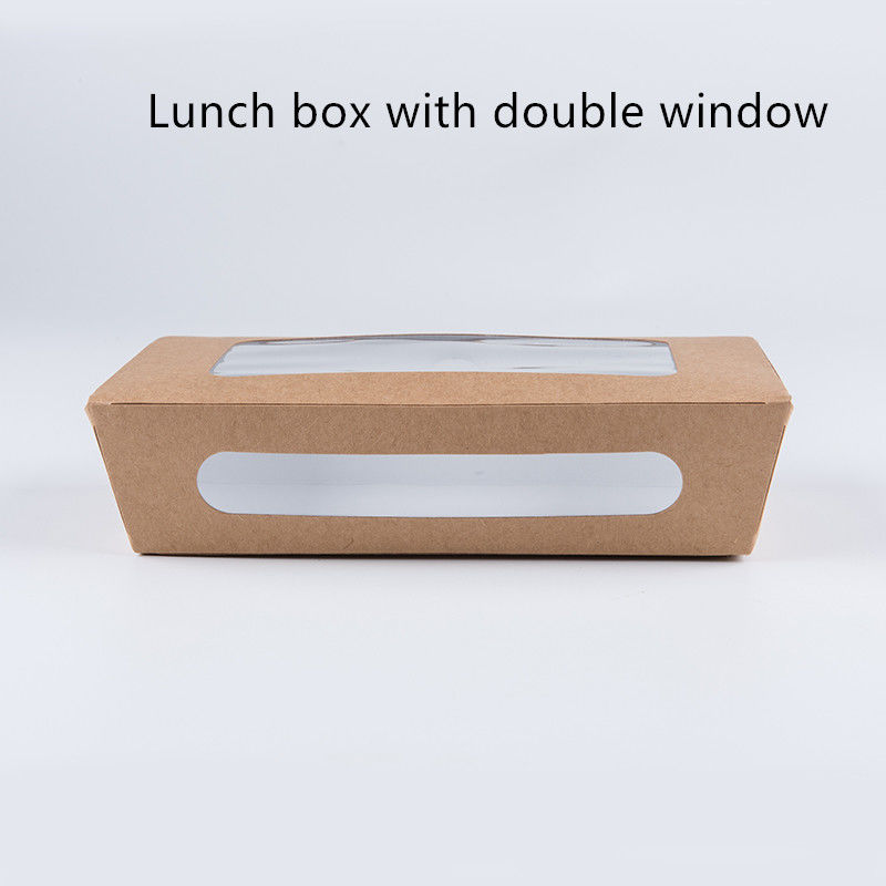 1200ml 337 коробка для завтрака 380 400gsm Kraft бумажная с окном ЛЮБИМЦА