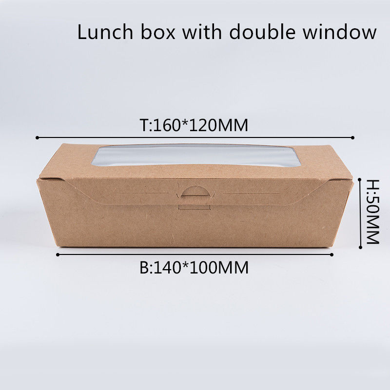 1200ml 337 коробка для завтрака 380 400gsm Kraft бумажная с окном ЛЮБИМЦА