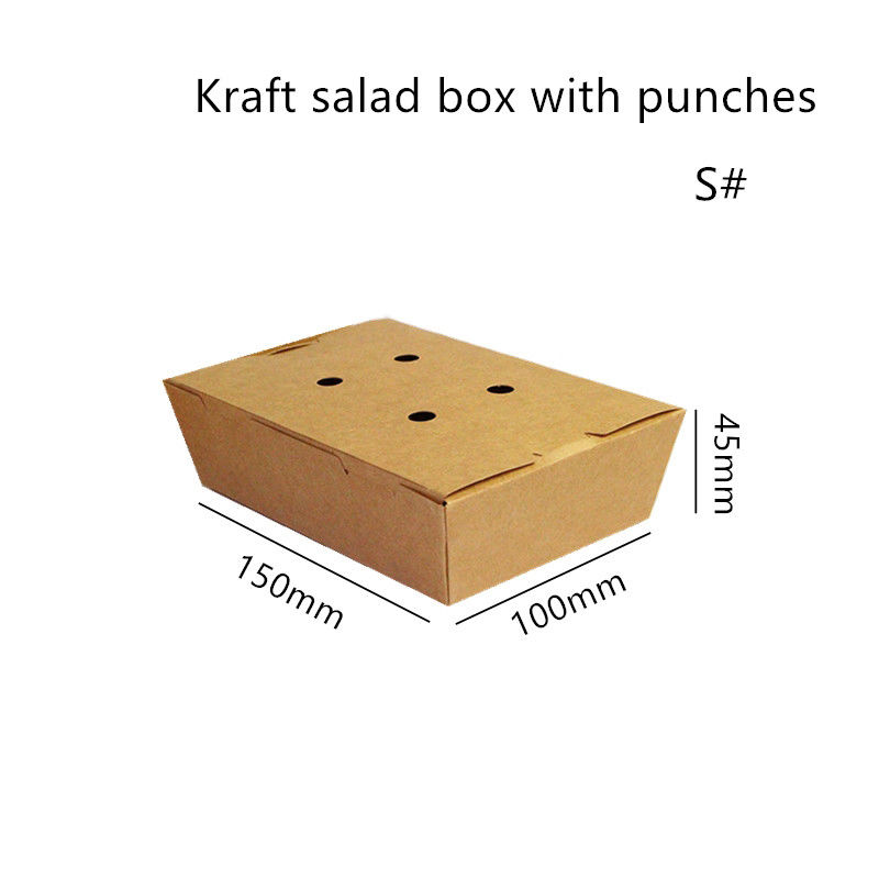 Бумага Kraft салата принимает прочь коробке Microwavable устранимое с пуншами