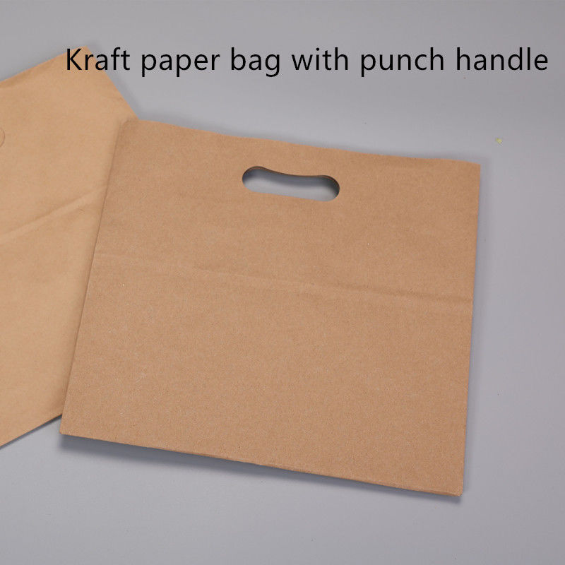 бумажный мешок 80gsm 100gsm 120gsm Kraft с ручкой отрезанной плашкой