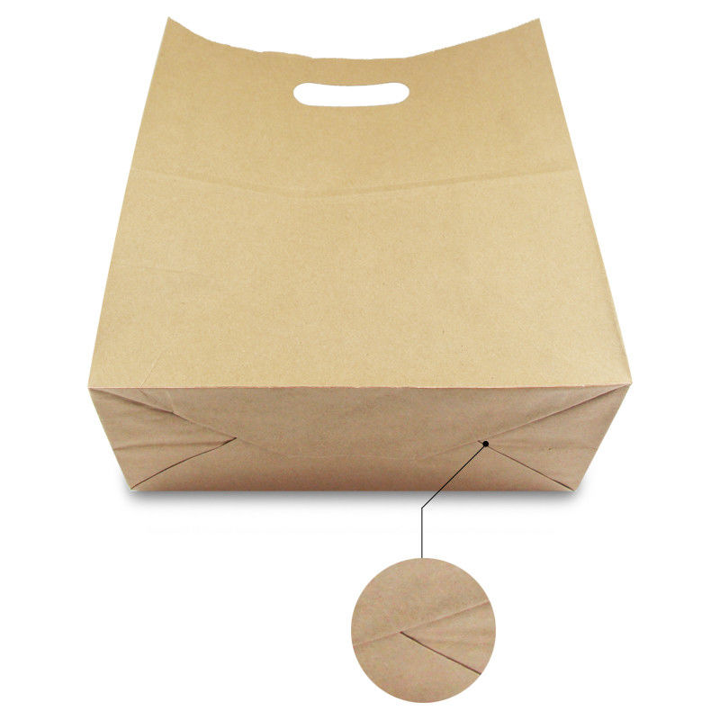 бумажный мешок 80gsm 100gsm 120gsm Kraft с ручкой отрезанной плашкой