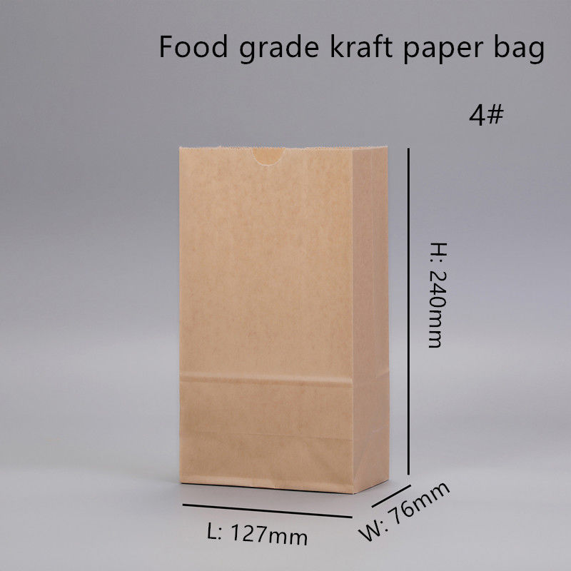 Устранимые сумки пекарни Брауна Kraft с квадратным дном
