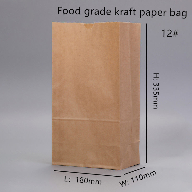 Бумажный мешок пекарни ISO9001 Biodegradable Брауна