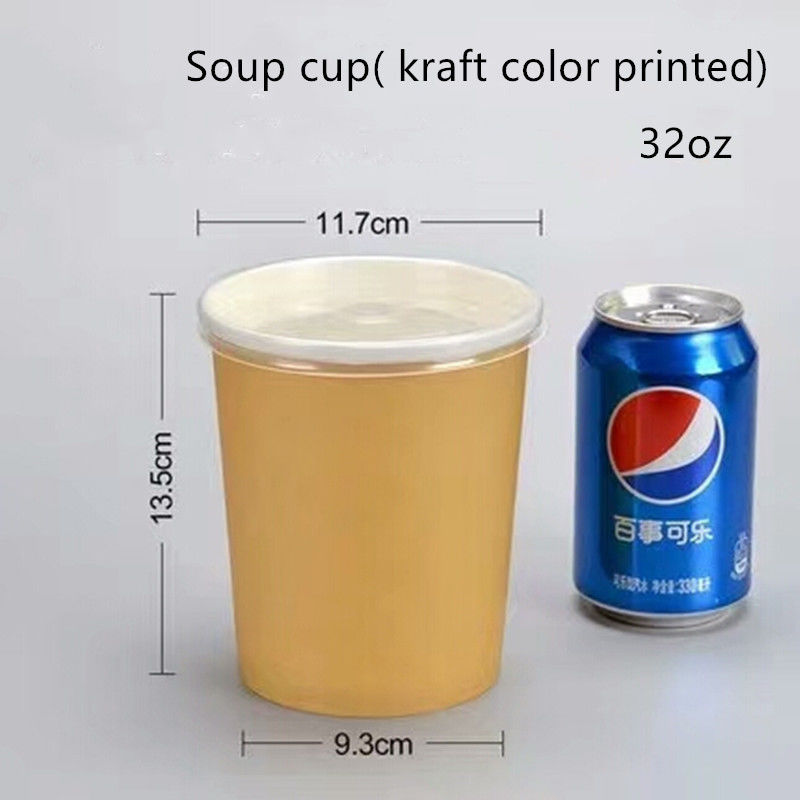 Чашки мороженого Брауна Kraft влаги устойчивые с прозрачными крышками