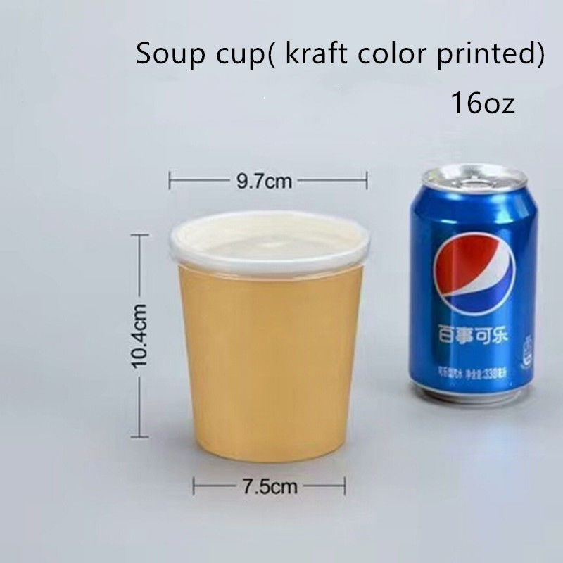 Чашки мороженого Брауна Kraft влаги устойчивые с прозрачными крышками
