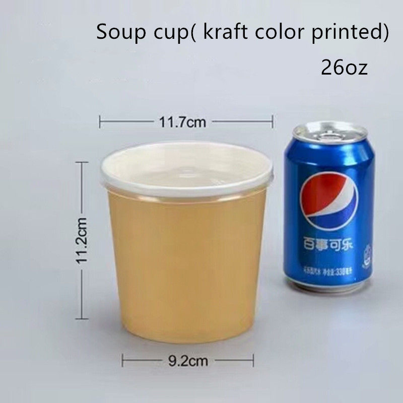 Чашки мороженого Брауна Kraft влаги устойчивые с прозрачными крышками