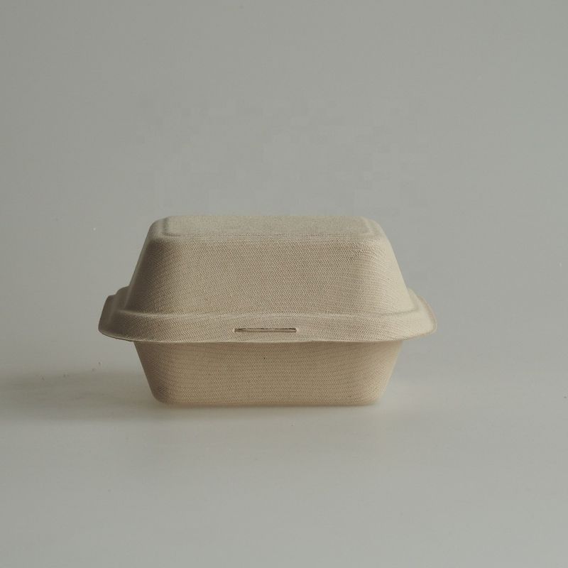 5 дюймов коробка бургера Biodegradable сахарного тростника 6 дюймов устранимая