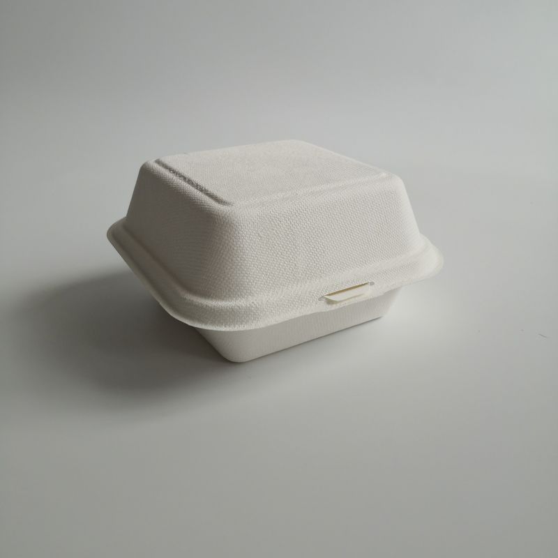 5 дюймов коробка бургера Biodegradable сахарного тростника 6 дюймов устранимая