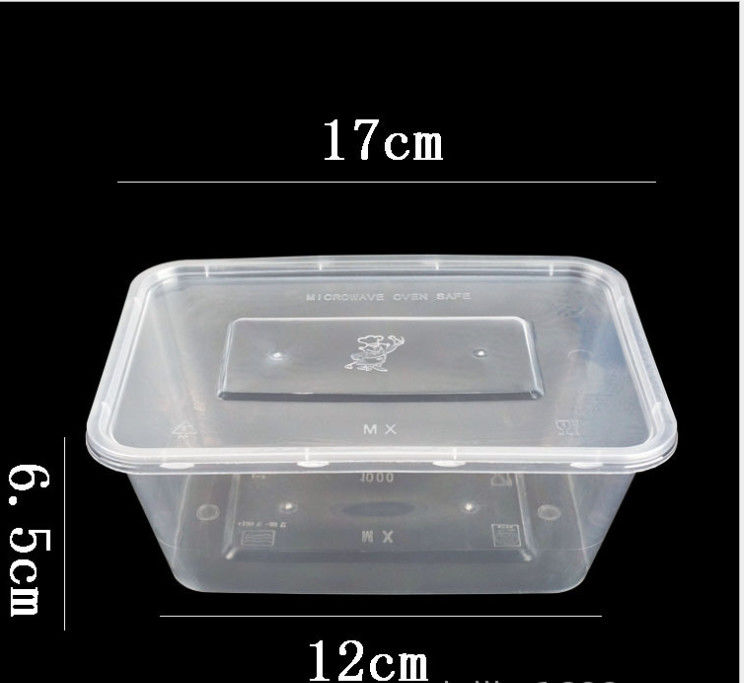 Устранимая пластмасса PP принимает прочь коробку Microwavable с крышкой