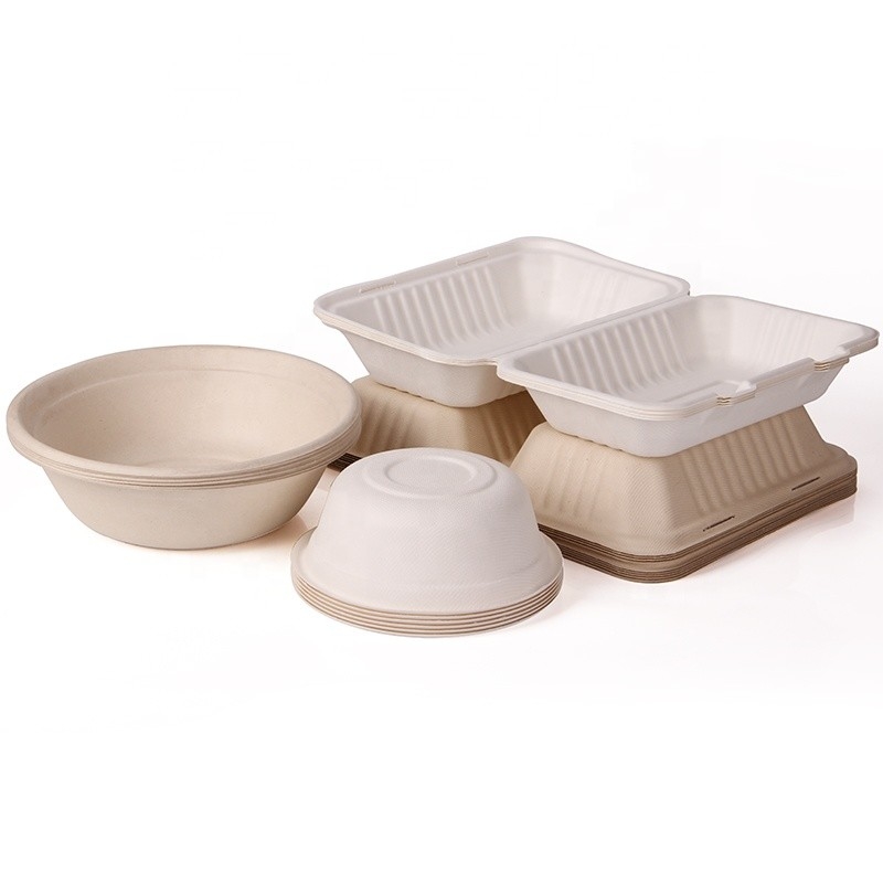 Коробки для завтрака Biodegradable Eco упаковки еды багассы сахарного тростника дружелюбное