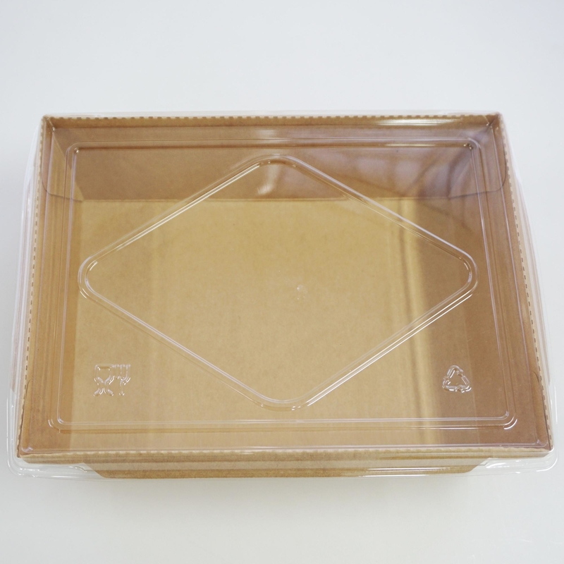 Прямоугольная коробка для завтрака устранимое Biodegradable 500ml Kraft салата - 2100ml