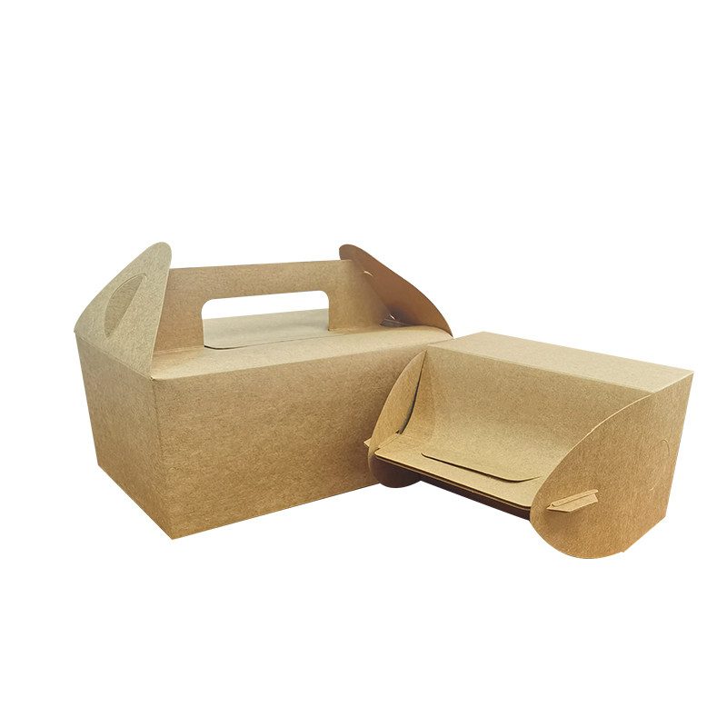 Устранимые пищевые контейнеры бумаги салата Biodegradable с ручкой