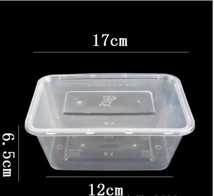 Устранимая пластмасса PP принимает прочь коробку Microwavable с крышкой